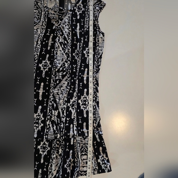 Bisou Bisou Monochrome Patterned Mini Dress Size M Bohochic - Picture 10 of 11